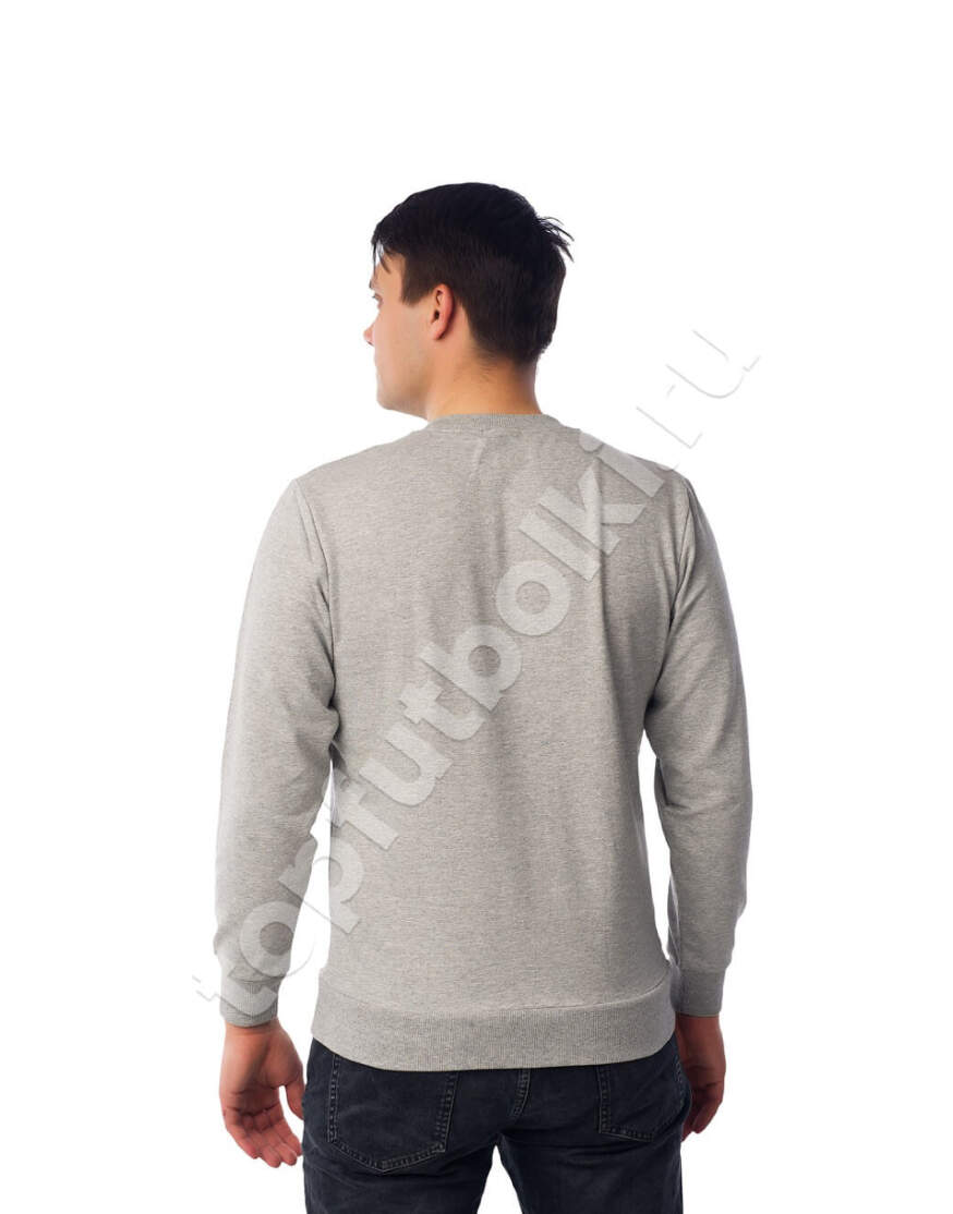 Серый меланж свитшот мужской оптом