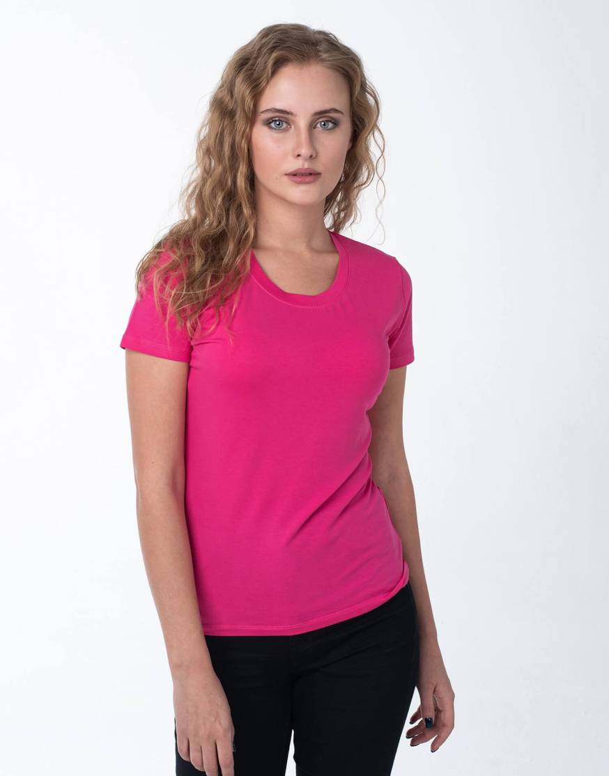 Женская малиновая футболка оптом